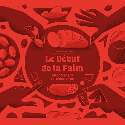 La Gazette | October 2023 abstract bold editorial food geometric illustration magazine wine