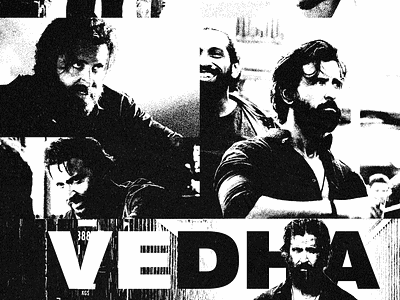 Vikram Vedha Poster Design design graphic design hrithik roshan illustration movie poster photoshop poster poster design vikram vedha