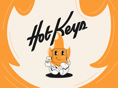 Hot Keys! custom typography education figma illustration mascot