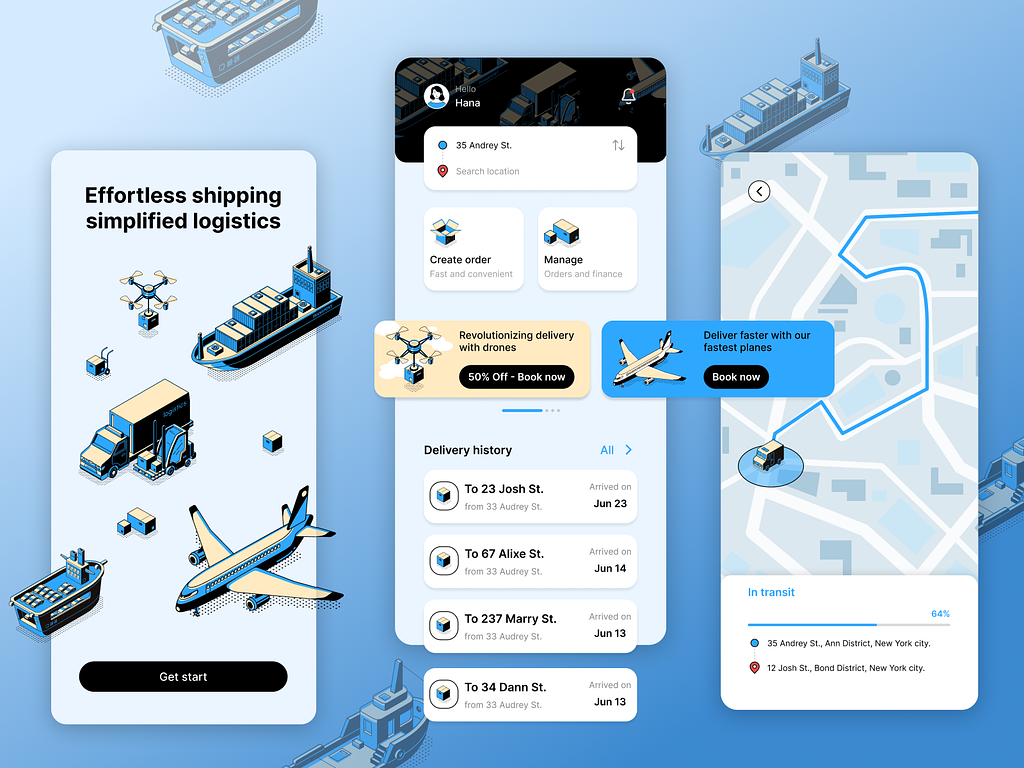 Logistic Mobile App by Expert Team on Dribbble