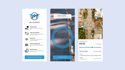 Drone Delivery branding delivery design drone mobile app ui ux