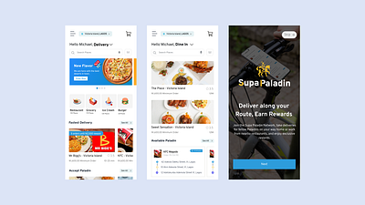 Delivery App branding design food delivery illustration mobile app ui ux