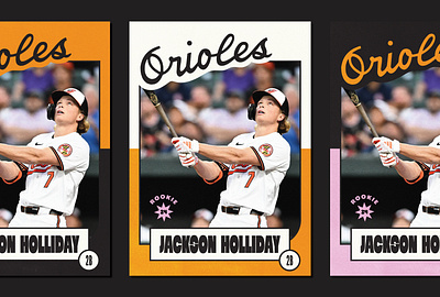 Holliday (Rookie) Card art baltimore baseball baseball card branding card design graphic design illustration logo mlb retro sports vintage