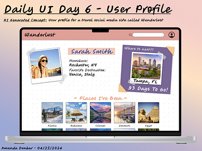 Daily UI - Day 6 daily ui design graphic design ui