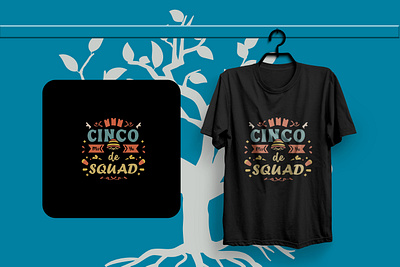 T-shirt design "CINCO DE MIYO" template. 3d branding graphic design mexico