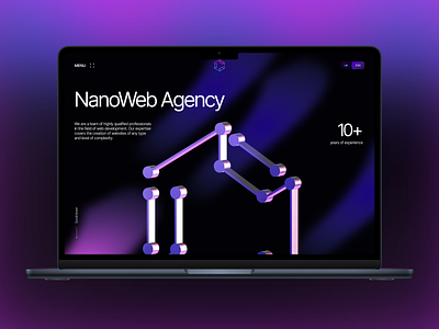 NanoWeb Agency | Website Design 3d agency black blue design gradient landing ui web webagency website