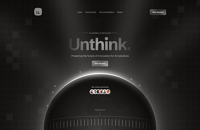 Unthink Hero Section figma landing page product design ui ux