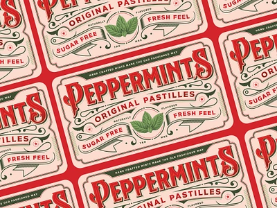 Ehemericana americana banners brand design ephemera heritage label lettering logo mint ornate packaging peppermint retro scratch type typography vector vintage whiskey