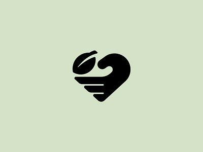 Hand and heart brand branding care design elegant geometrical geometry graphic design hand heart hiring logo hold illustration leaf logo logo designer logotype modern
