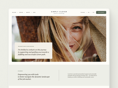 coaching career coaching desktop green landing nude palette ui web webdesign website