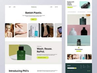 Cosmetics - Web design branding design landing page design ui