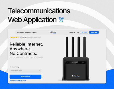 Telecommunications Web Application branding custom custom development figma figma design telecommunication ui ux web application web design web development webb app webdev website design