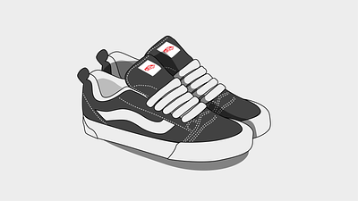 Vans Knu Skool illustration skate sneaker sneakers streetwear vans