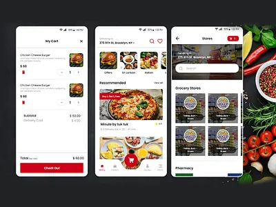Food Delivery - Mobile App Design UI UX app design delivery app design design food app design food delivery app deisgn mobile app design ui ui design ux design
