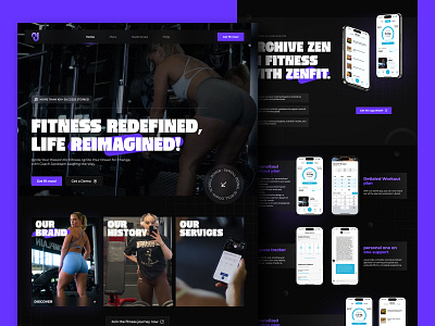 Women Fitness Landing page design bhattideven dribbble pro fitness coach fitness inspiration fitness landing page fitness trending website fitness website graphical visual design (gui) gym landing page gym website landing page ui design women fitness coach website women fitness website