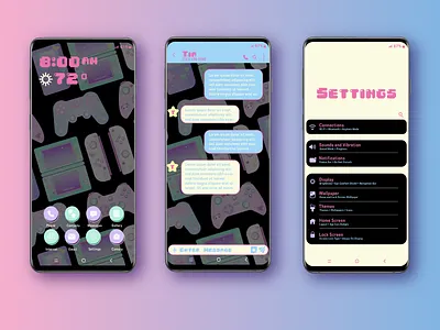 Cute Gamer Mobile UI graphic design mobile ui ui uiux vector
