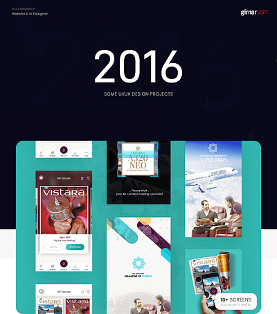 2016 Work graphic design ui