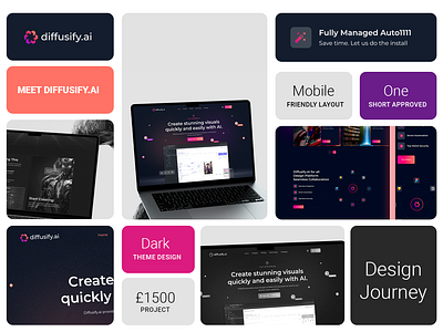 Diffusify.ai - Landing page design branding design logo photoshop