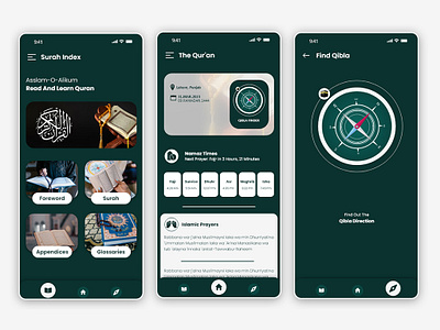 The Quran - Islamic App UI UX Design islamic app islamic app design islamic app ui islamic app ui design quran app quran app ui quran app ui design