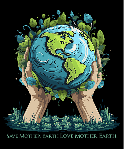 Save Mother Earth Love Mother Earth. design earth illustration love love earth playoff rebound save save earth sticker mule