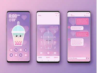 Boba Mobile UI graphic design mobile design mobile ui ui uiux vector art vector illustration