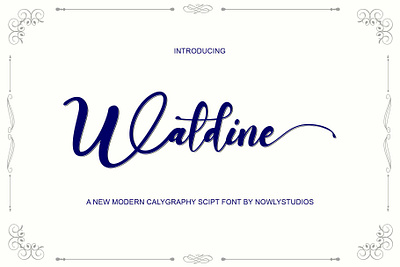 Waldine Script calligraphy graphic design hand lettered fonts handmade handwriting fonts modern fonts natural script fonts unique wedding fonts