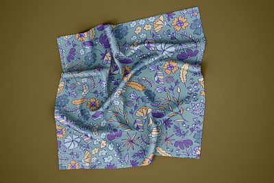 Premium Silk Fabric Mockup cloth cotton fabric flowers mockup mockups pattern textile mockup