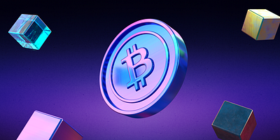 Bitcoin Floating 3d 3d illustration adobe bitcoin blockchain crypto crypto illustration illustration illustrator