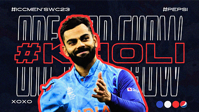 One Man Show-Virat Kholi branding cricket design graphic design logo pepsi worldcup