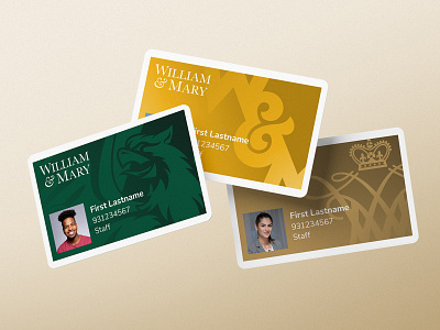 William & Mary Tribe Card Redesign business card card college higher education id university virginia william mary