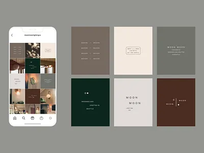 Moon Moon Social branding identity lighting logo seattle social media typography