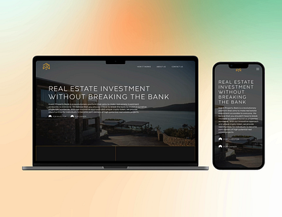 Web Design for Real Estate bank banking dark colors dark web design real estate