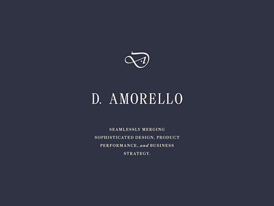 D. Amorello II branding identity logo monogram typography