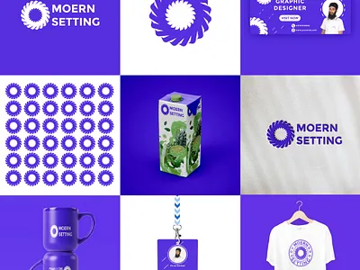 Moern Setting minimalist logo branding creative logo design fiverr graphic design illustration logo logo design logo maker setting