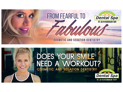 Pittsburgh Dental Spa Billboards graphic design