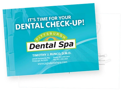 Pittsburgh Dental Spa Postcard graphic design