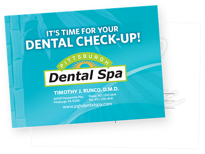 Pittsburgh Dental Spa Postcard graphic design