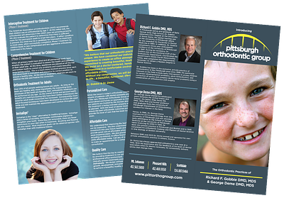 Pittsburgh Orthodontic Group Brochure graphic design