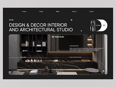 DEDE Studio - Luxury Interior & Architect Studio Website Design architecture branding company company profile design studio interior design landing page layout luxury minimalist modern ui ui design ux web design web layout webdesign website website design website layout