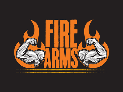 Fire Arms II black design fire arms orange typography