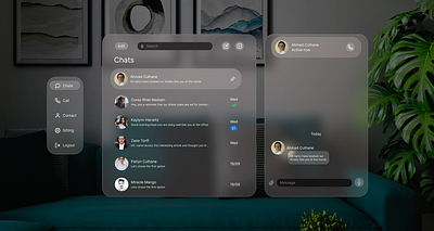 Vision chat screen ui app dashboard design ui uiux uiux web design vision ui design we
