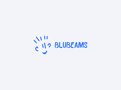 BlueBeams Logo Design simple character blue logo