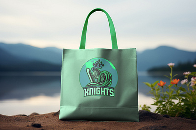 Earth Day Logo Variant and Reusable Bag Mockup