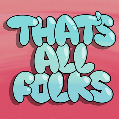 That's all folks! branding design digital art fresco graffiti graphic design graphic designer illustration logo