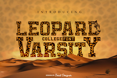 Leopard Varsity FONT By Beast Designer athletic club font