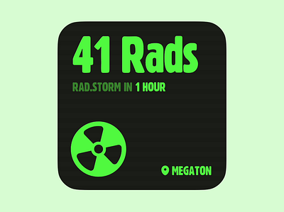 Radiation iOS Widget animation counter fallout ios mobile motion radiation ui ux widget