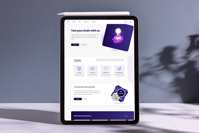 Test your brain landing page brain landing page test ui website