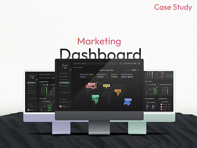 Social Media Marketing Dashboard analytics branding charts darktheme dashboard data visualisation graphic design graphs information architecture key performance indicators kpis marketing analytics navbar overview saas social media ui ux ux design