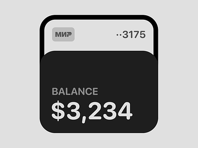 Wallet Widget iOS animation balance card finance ios mobile motion ui ux wallet widget