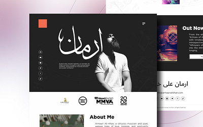 Singer Portfolio Design artish portfolio singer ui web design web ui website design